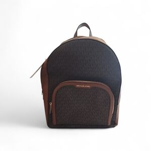 Michael Kors Dark Brown and Tan Backpack